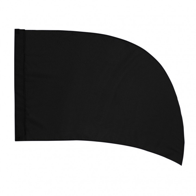 Poly Silk Flag  Arced BLACK